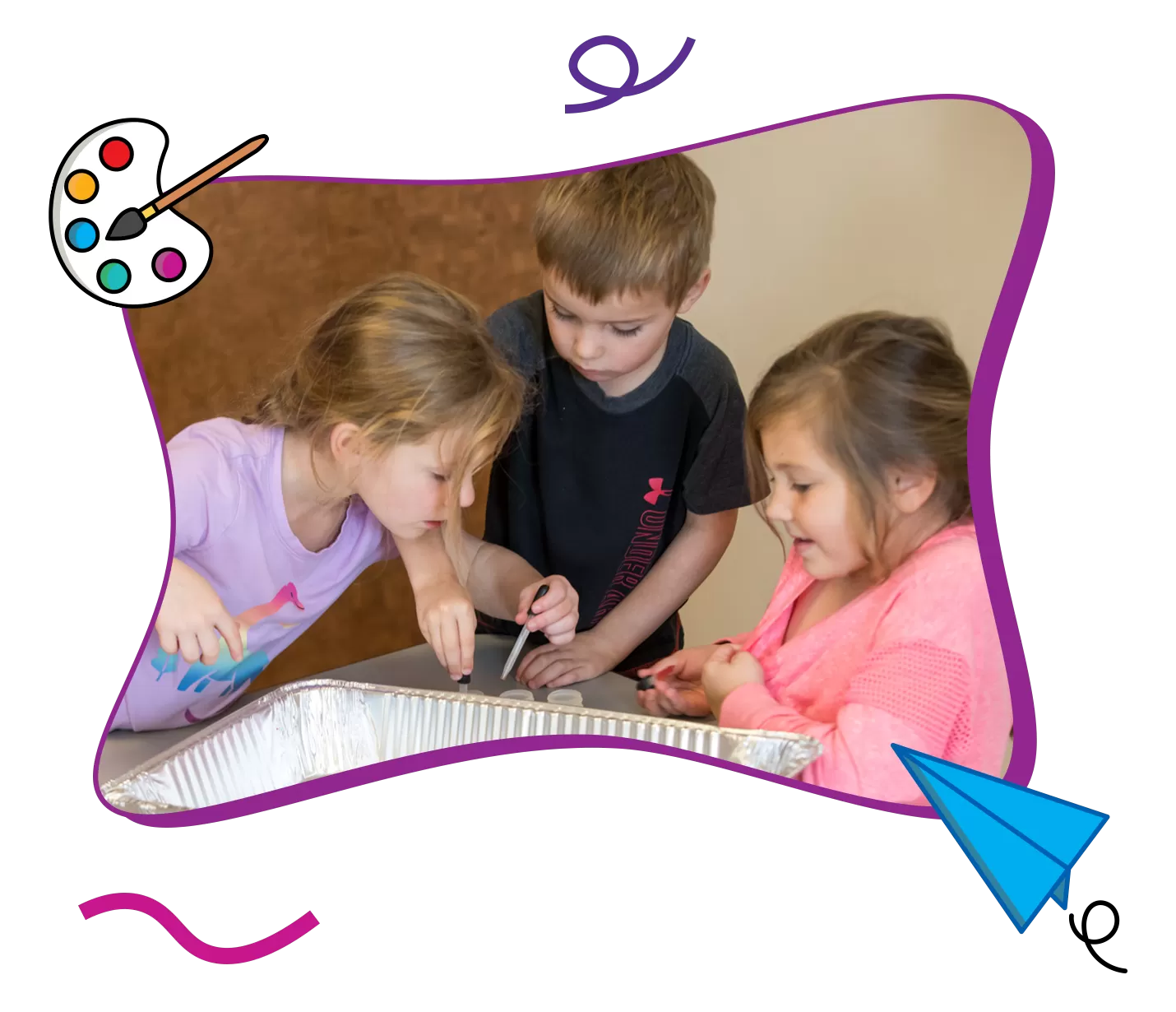 children working together on a STEM project