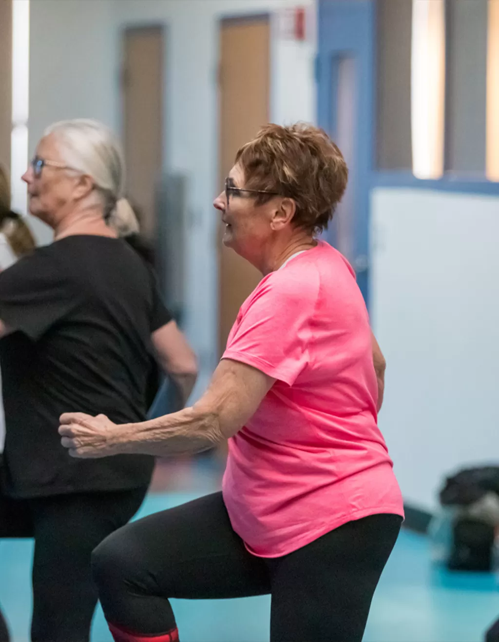 senior woman in a Zumba class