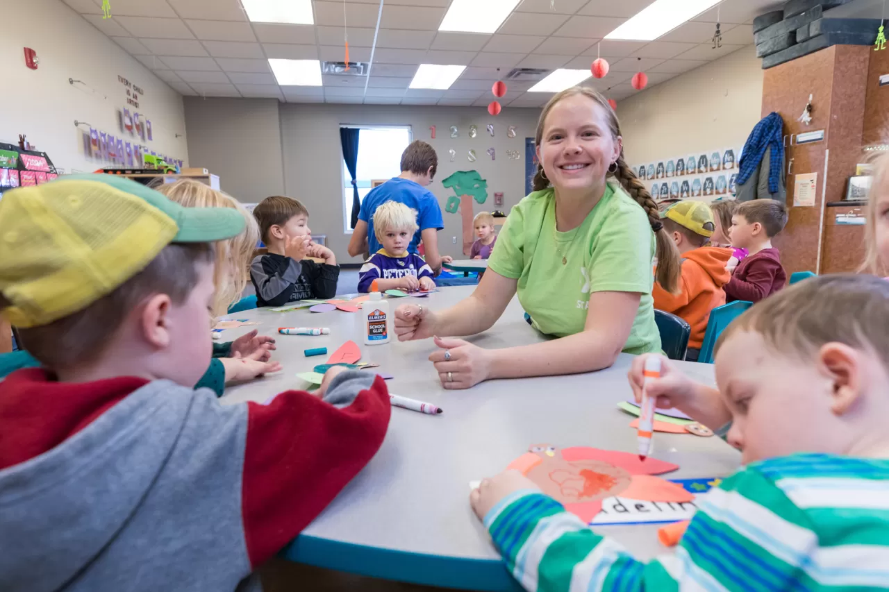 YMCA Child Care arts & crafts