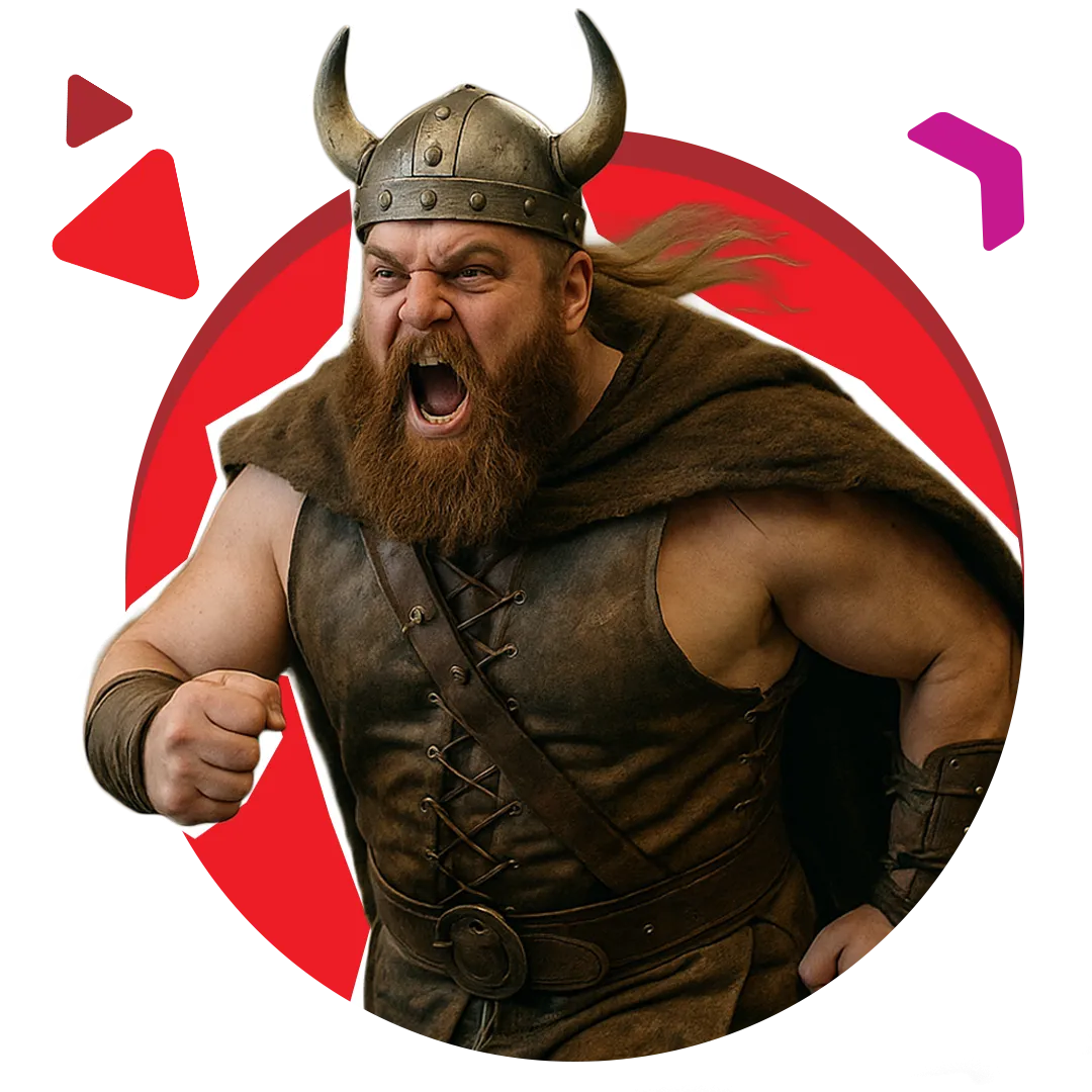 a screaming vikings running