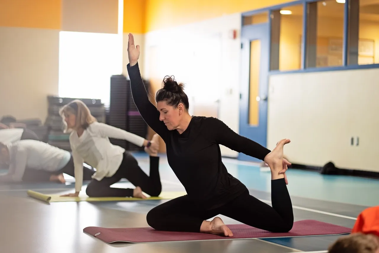 woman performing a yoga pose