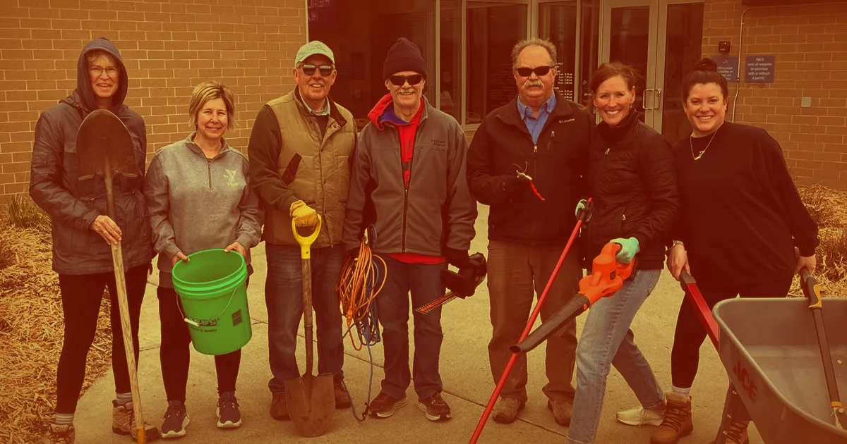 group of YMCA volunteers