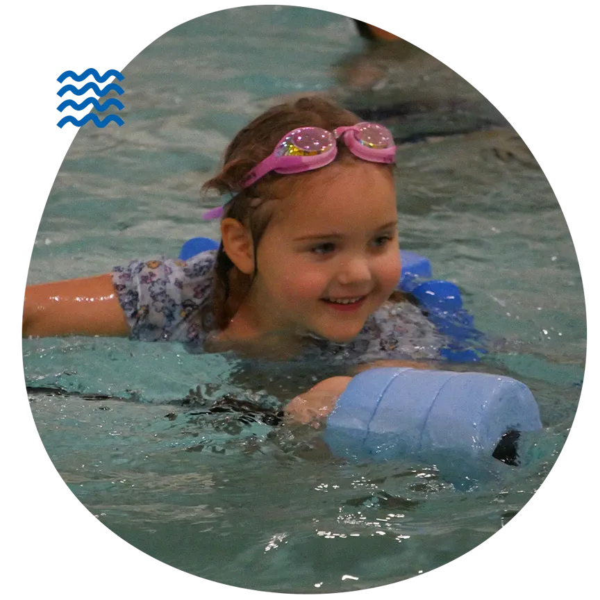 Girl swimming in the YMCA pool