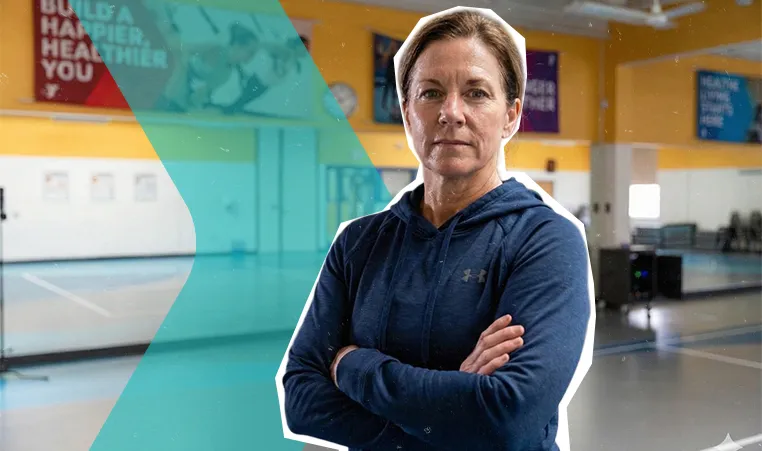 Woman standing in YMCA Fitness Studio