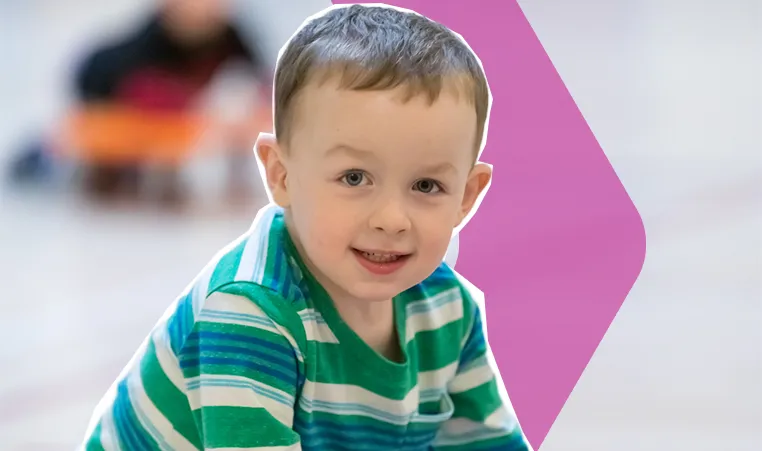 child smiling at camera