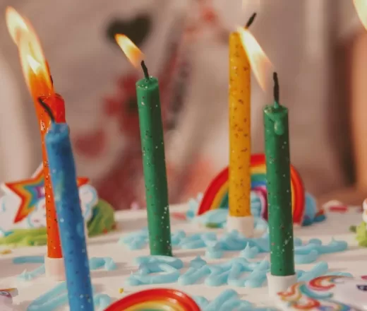 candles on a birthday cake