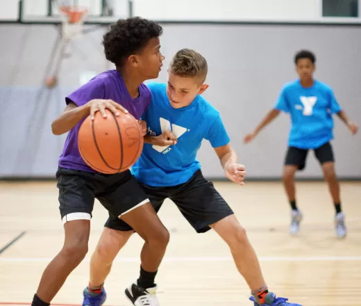 kids playing basketball